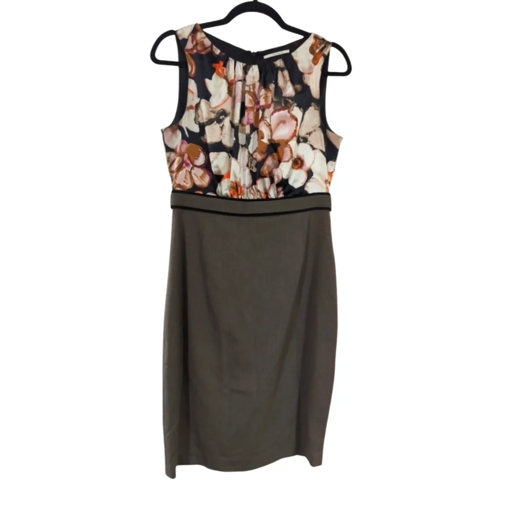 T Tahari Floral Sleeveless Shift Dress